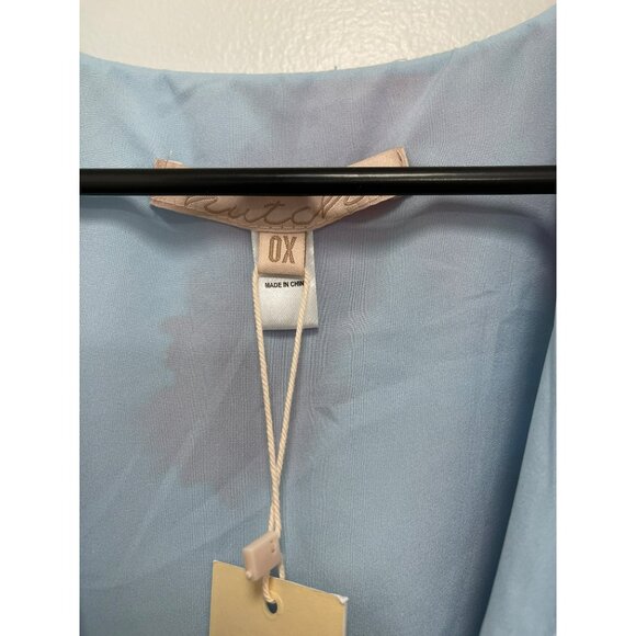 Saks Anthro Hutch $297 Wrap Floral Tiered Maxi Dress Size 0x NWT - Picture 8 of 10